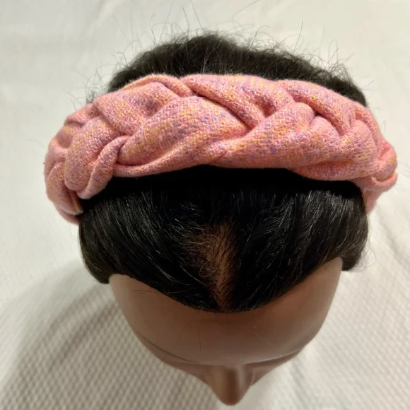 Pink Braided Handmade Headband - Picture 1 of 7